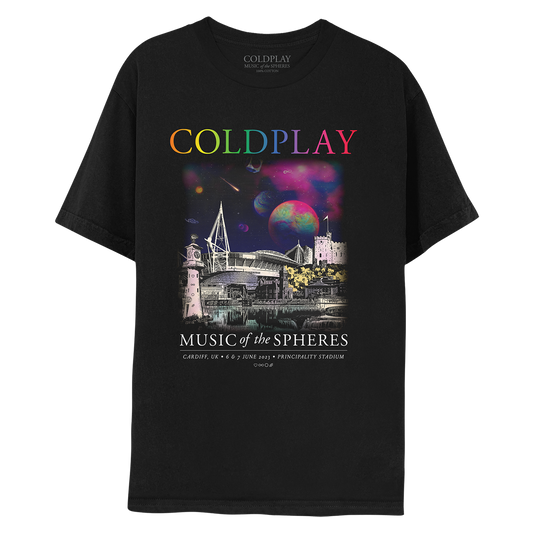 2023 CARDIFF MUSIC OF THE SPHERES TOUR TEE - Limited Edition