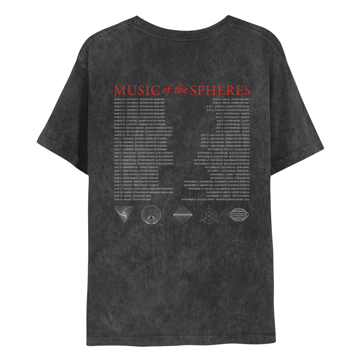 Alien Radio Music Of The Spheres World Tour 2023 Tee