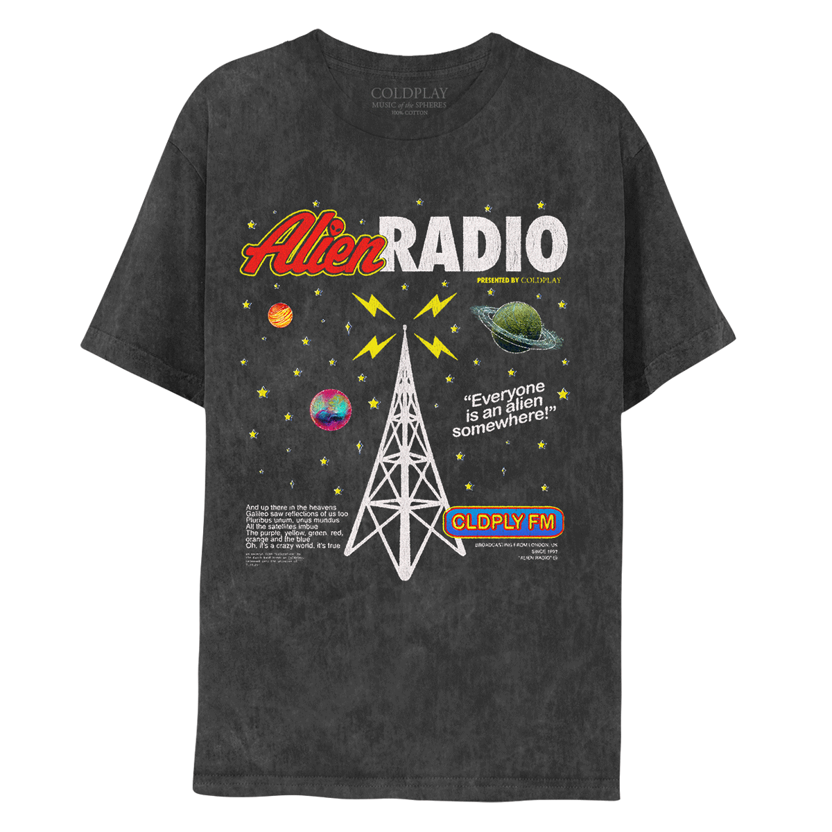 Alien Radio Music Of The Spheres World Tour 2024 Adult Tee