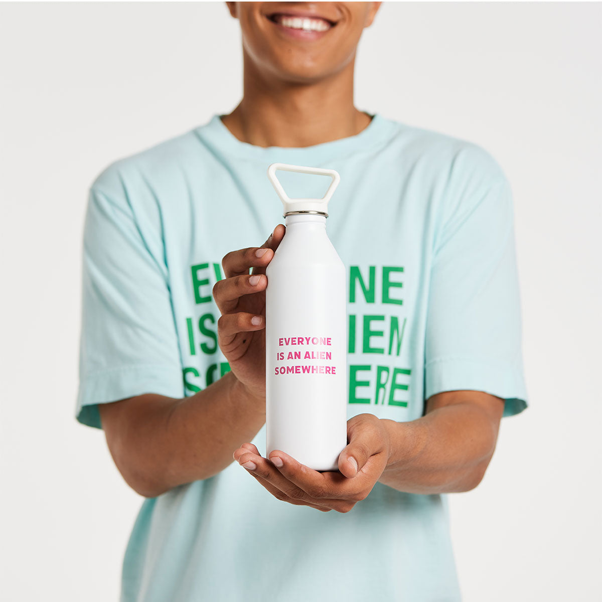 Everyone Is An Alien Somewhere Water Bottle