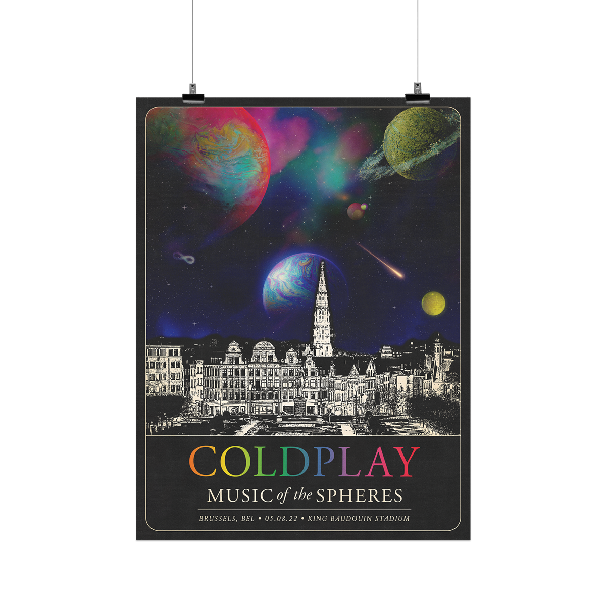 Brussels Aug Music Of The Spheres Tour 2022 Poster Limited Edition –  Coldplay EU
