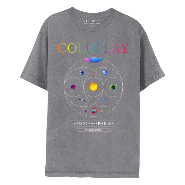 2023 Music Of The Spheres World Tour Tee - Grey – Coldplay EU