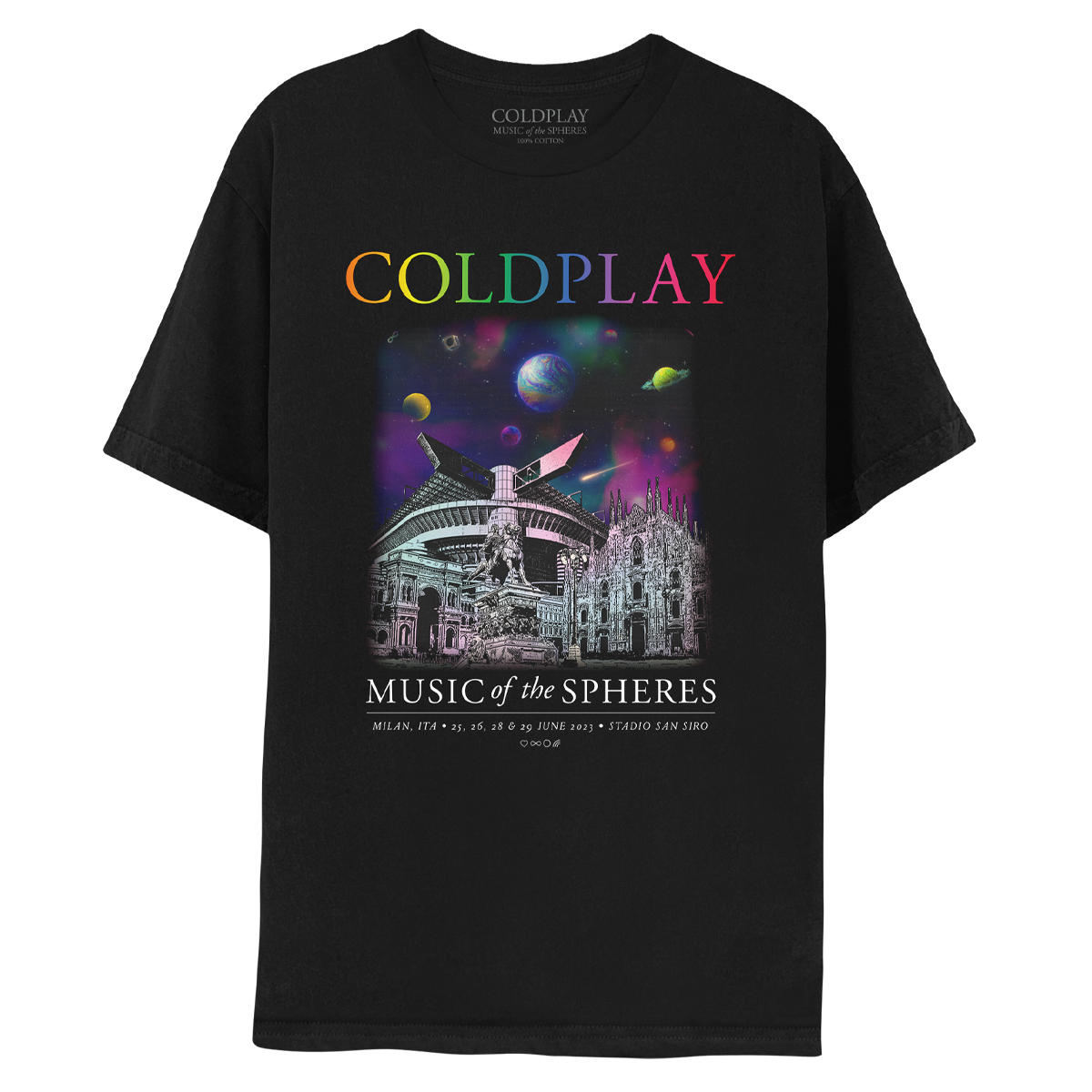 MILAN JUNE 2023 MUSIC OF THE SPHERES TOUR TEE Limited Edition