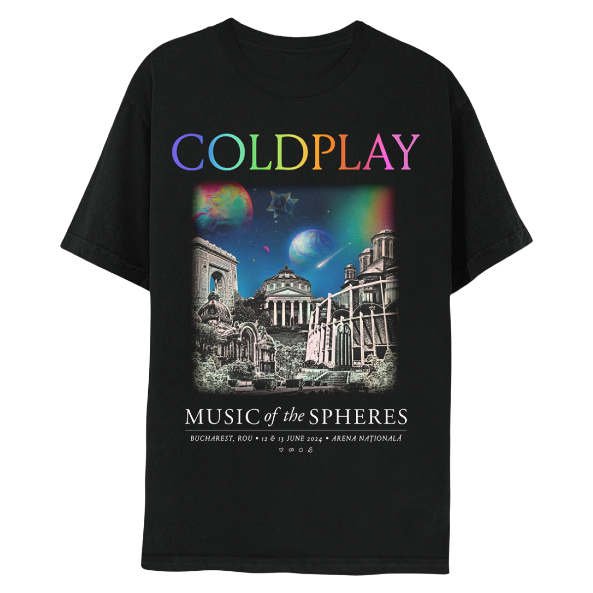 Bucharest June 2024 Music Of The Spheres Limited Edition Tour Tee