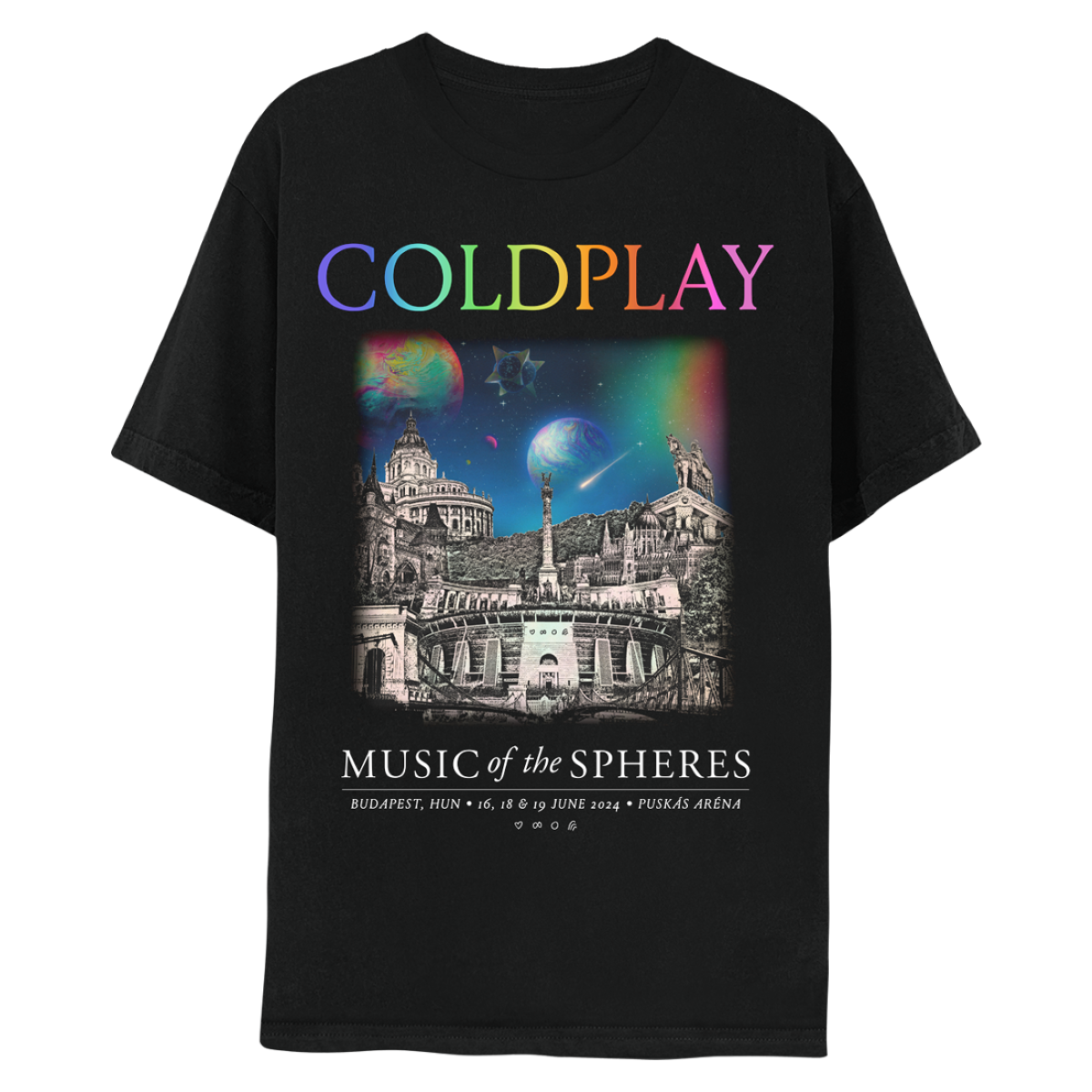 Budapest June 2024 Music Of The Spheres Limited Edition Tour Tee