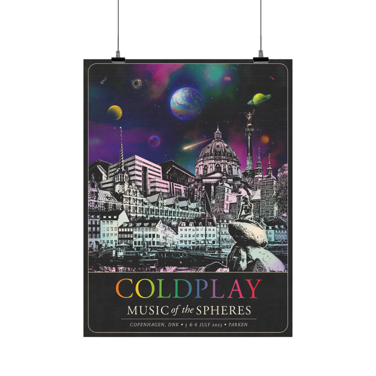 Copenhagen 2023 Music Of The Spheres Tour Poster - Hand Numbered Limited Edition Art Print