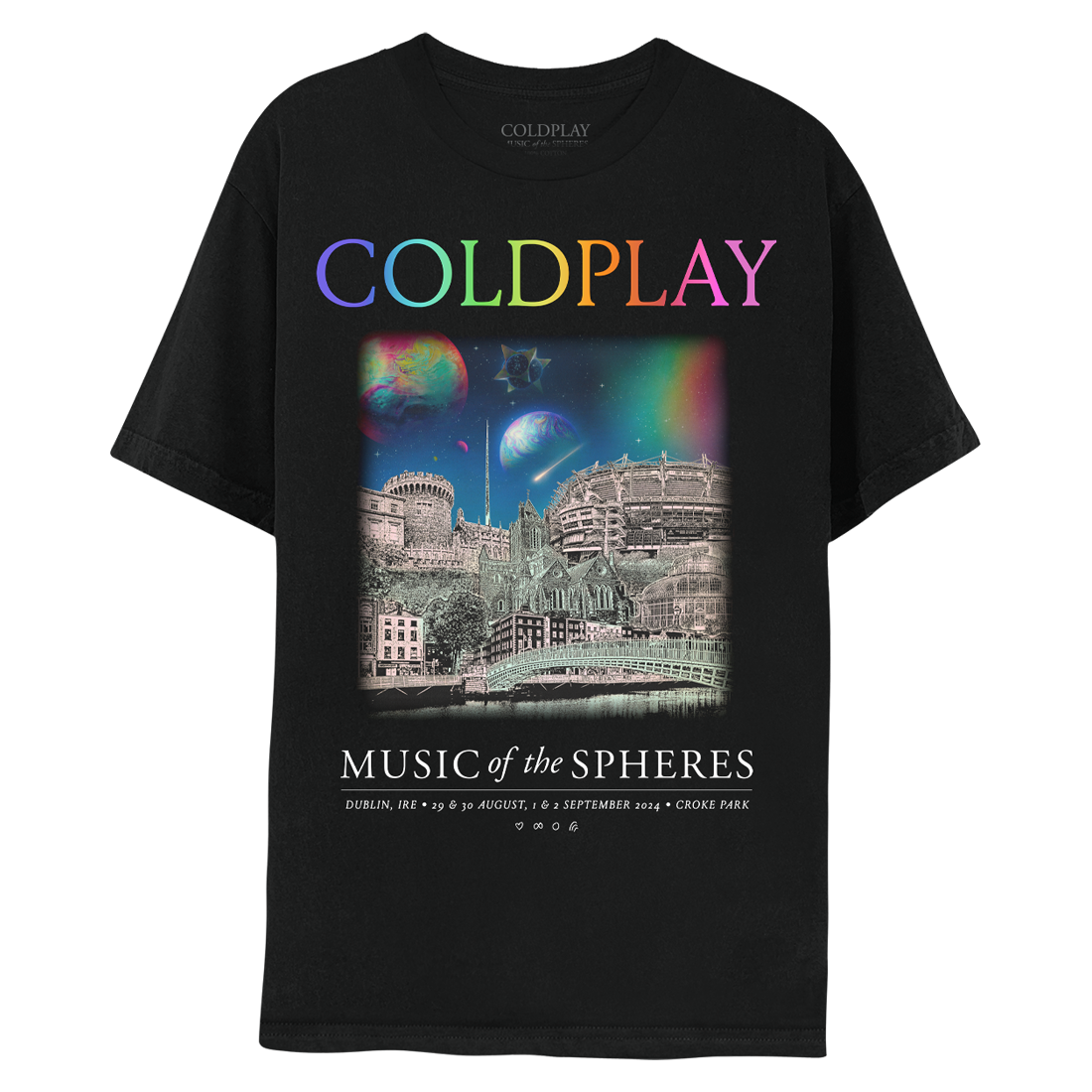 Dublin August/September 2024 Music Of The Spheres Limited Edition Tour Tee