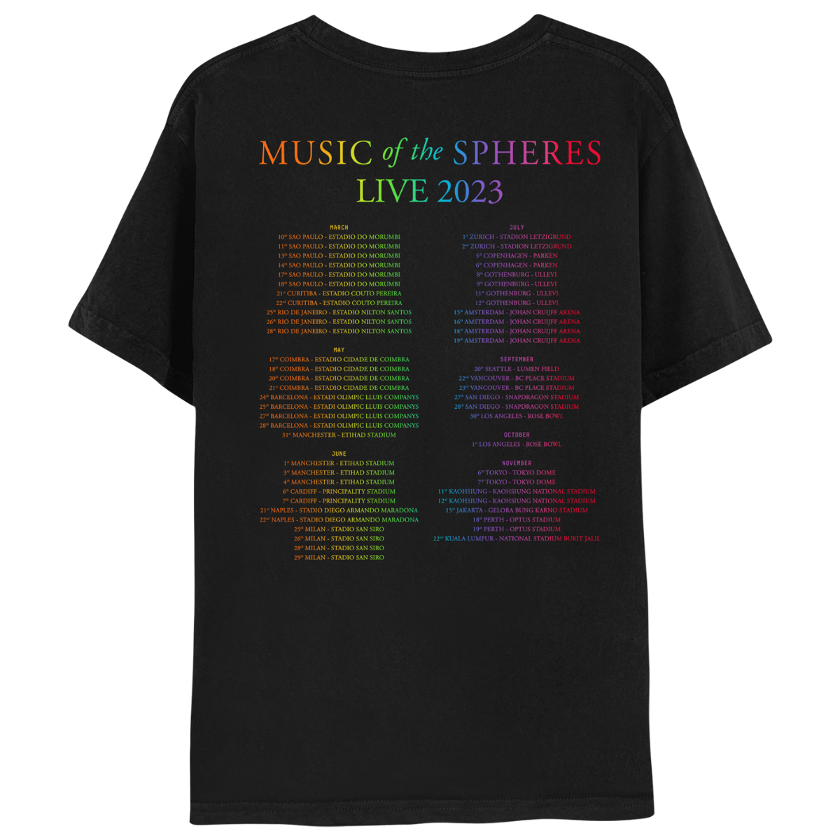 COIMBRA MAY 17 2023 MUSIC OF THE SPHERES TOUR TEE - Limited Edition