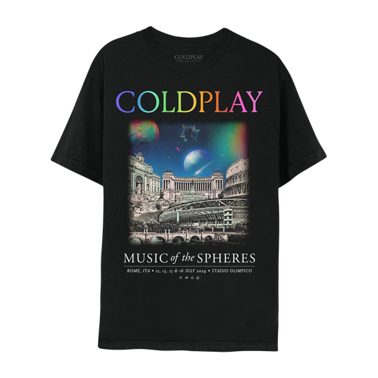 Rome July 2024 Music Of The Spheres Limited Edition Tour Tee