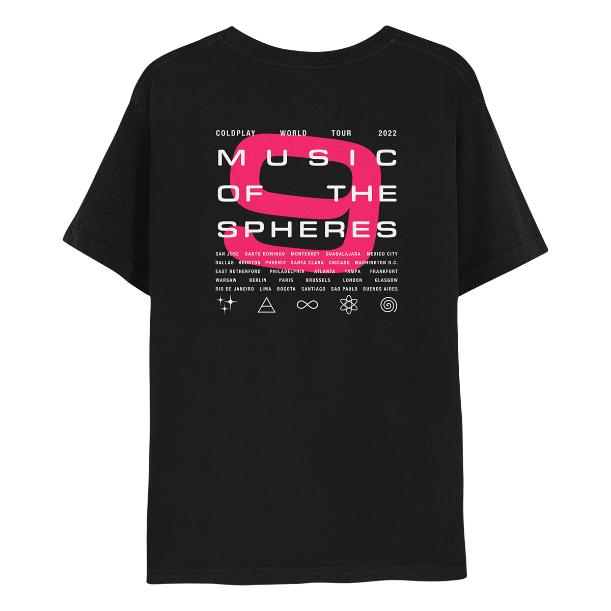 2022 World Tour 9 Black Tee