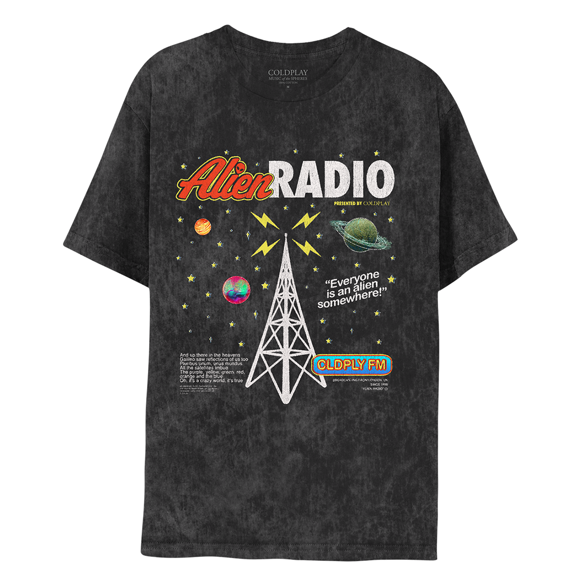 Alien Radio Music Of The Spheres World Tour 2022 Tee