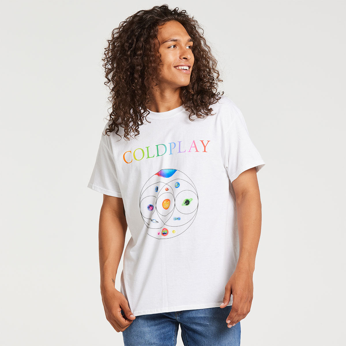 MUSIC OF THE SPHERES WHITE TOUR TEE