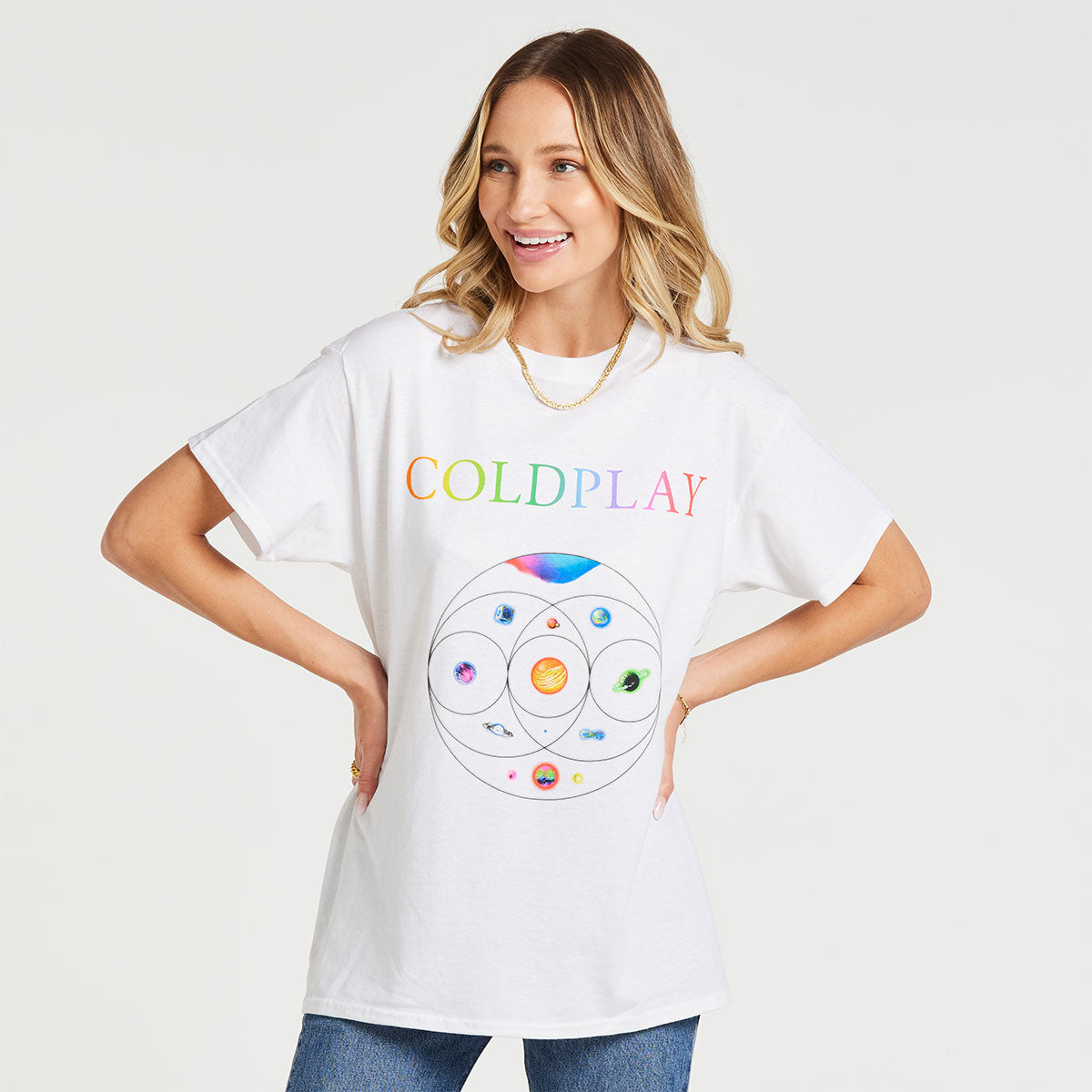 MUSIC OF THE SPHERES WHITE TOUR TEE
