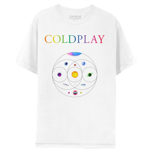MUSIC OF THE SPHERES WHITE TOUR TEE